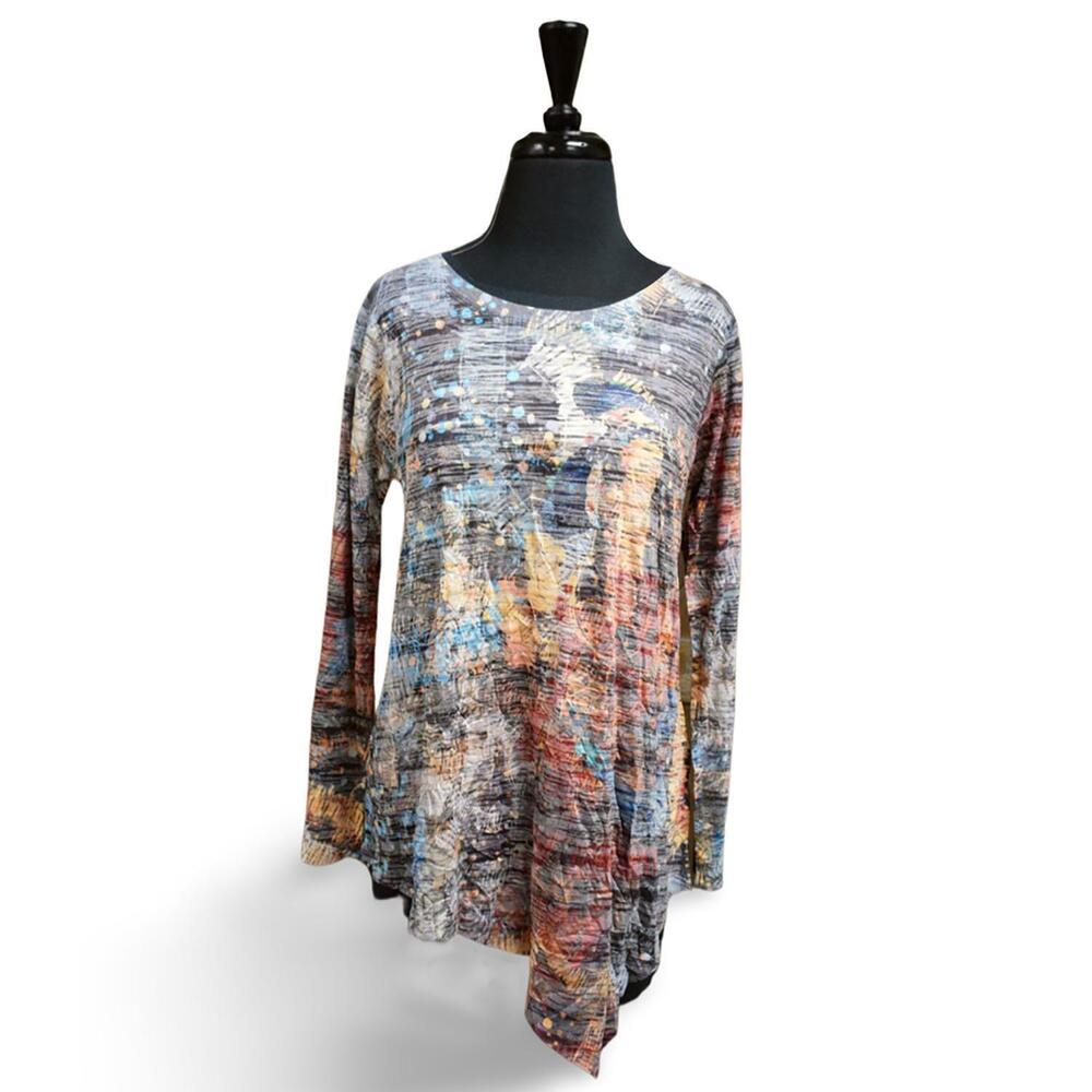 NEW INOAH women's harvest lights top in grey multi